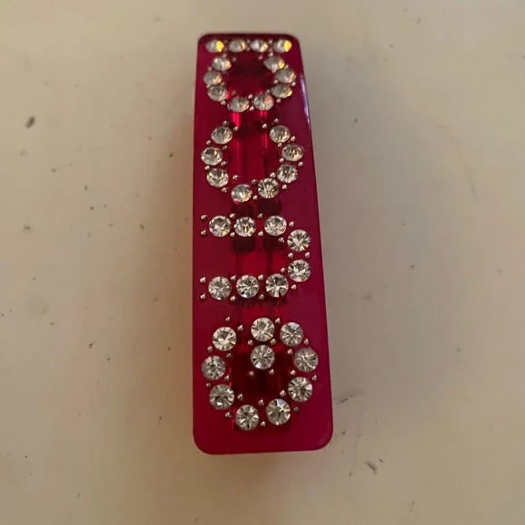 Gucci Fuchsia Crystal Hair Clip COMES WITH BOX - Picture 2 of 7